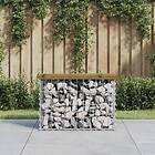 vidaXL Trädgårdsbänk gabion-design 63x31,5x42 cm impregnerad furu 834346