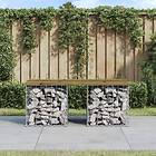 vidaXL Trädgårdsbench gabion-design 103x44x42 cm tryckimpregnerad furu 834340