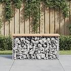 vidaXL Trädgårdsbench gabion-design 83x31.5x42 cm massiv furu 834347