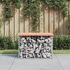 vidaXL Trädgårdsbänk gabion-design 63x44x42 cm massivt douglasträ 834354