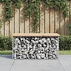 vidaXL Trädgårdsbench gabion-design 83x44x42 cm massiv furu 834356