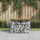 vidaXL Trädgårdsbench gabion-design 63x44x42 cm tryckimpregnerad furu 834355