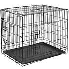 vidaXL @Pet Transportbur metall 63x44x50,5 cm svart 15001 413718