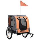 vidaXL Cykelvagn för hund orange och grå 91767