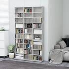 vidaXL CD-hylla grå 102x16x177,5 cm konstruerat trä 801782