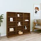 vidaXL CD-hylla rökfärgad Brun ek 102x23x89,5 cm konstruerat trä 815485