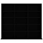 vidaXL CD-hylla svart 102x23x89.5 cm konstruerat trä 801788