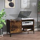 vidaXL Stereobänk rökfärgad ek 84,5x38x48 cm konstruerat trä 831954
