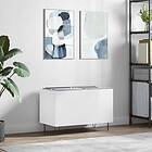 vidaXL Stereobänk vit högglans 74.5x38x48 cm konstruerat trä 831726