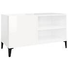 vidaXL Stereobänk vit högglans 84.5x38x48 cm konstruerat trä 831951