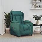 vidaXL Elektrisk reclinerfåtölj mörkgrön tyg 3098783