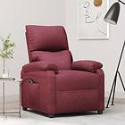 vidaXL Elektrisk reclinerfåtölj vinröd tyg 3098428