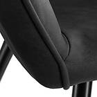 TecTake 2x Chair Marilyn tyg antracit/svart