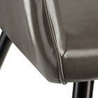 TecTake 2x Chair Marilyn konstläder mörkgrå/svart