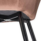 TecTake 2x Chair Marilyn Sammetsoptik brun/svart