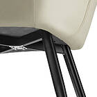TecTake 4x Chair Marilyn tyg grädde/svart