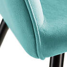 TecTake 6x Chair Marilyn Sammetsoptik turkos/svart