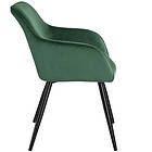 TecTake 6x Chair Marilyn Sammetsoptik mörkgrön/svart