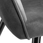 TecTake 4x Chair Marilyn tyg grå/svart