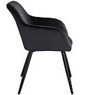 TecTake 6x Chair Marilyn Sammetsoptik svart