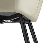 TecTake 6x Chair Marilyn tyg grädde/svart