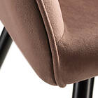 TecTake 6x Chair Marilyn Sammetsoptik brun/svart
