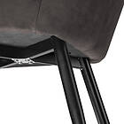 TecTake 6x Chair Marilyn tyg mörkgrå/svart