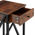 TecTake Sidobord Dayton 35x35x70,5cm Industriellt mörkt trä