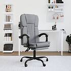 vidaXL Chaise de bureau ljusgrå tyg 349617