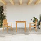 vidaXL Matgrupp för trädgården 3 delar massiv teak 3157909