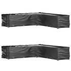 vidaXL Överdrag för utemöbler 2st 20 ölj. 300x300x70 cm L-format 3155375
