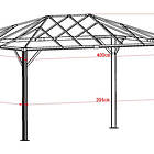 Brafab Biella paviljong antracit 3x4 m inkl. beiga väggar