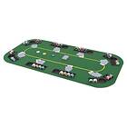 vidaXL Hopfällbar pokerbordsskiva 8 spelare rektangulärt 4-sidigt grön 80208