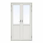 Svenska Fönster Pardörr TR Trä 3-Glas Höger Linjerat Öppningsbart Vit 12X20-15