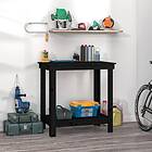 vidaXL Skobänk svart 80x50x80 cm massiv furu 822500
