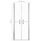vidaXL Duschdörr klar ESG 86x190 cm 148781