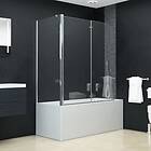 vidaXL Duschvägg fällbar ESG 120x68x130 cm 144676