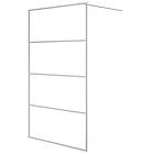 vidaXL Duschvägg silver 115x195 cm klart ESG-glas 152138