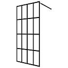 vidaXL Duschvägg till duschkabin härdat klart glas 100x195 cm 145676