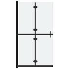 vidaXL Vikbar duschvägg med frostat ESG-glas 120x190 cm 151197