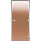 Harvia Bastudörr Glasdörr brons 9x19 aluminiumkarm