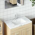 vidaXL Handfat vit 52x38.5x19.5 cm rektangulär keramik 153726