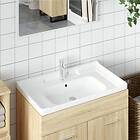 vidaXL Handfat vit 91,5x48x23 cm rektangulärt keramik 153707