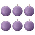 vidaXL Bolsius Blockljus klotformad 6-pack 76x71 mm livlig violett 440863