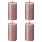 vidaXL Bolsius Blockljus Shimmer 4-pack 130x68 mm rosa 440888