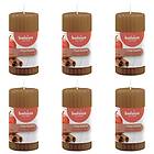 vidaXL Bolsius Ribbade blockljus med doft 6-pack 120x58 mm äpple kanel 440791