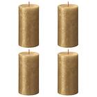 vidaXL Bolsius Blockljus Shimmer 4-pack 130x68 mm guld 440890