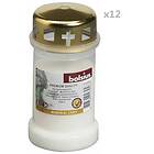 vidaXL Bolsius Gravljus med lock No 3 12-pack genomskinlig 418900