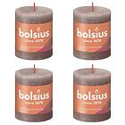 vidaXL Bolsius Rustika blockljus 4-pack 80x68 mm rustik taupe 440812