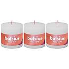 vidaXL Bolsius Blockljus Shine 3-pack 100x100 mm molnvit 440876